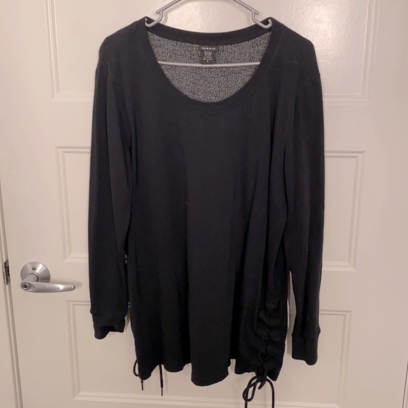black sweatshirt tunic